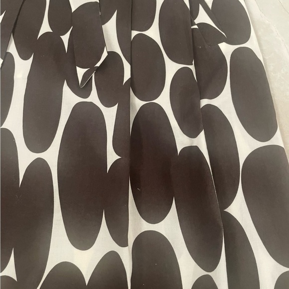 Ann Taylor Loft Skirt Size 6P Brown White Abstract Side Zip Up Pockets Cotton - Picture 4 of 8